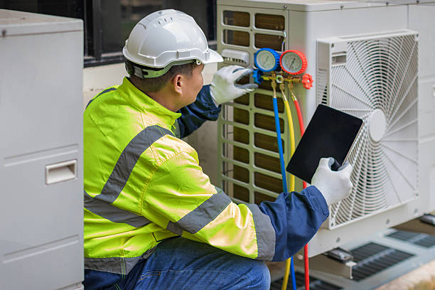 Professional Hvac technician working in North Truro, MA